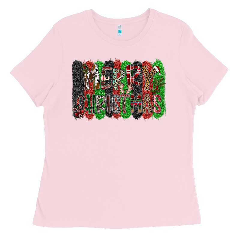 Merry Christmas Ladies Tee by CowhideDigitalArt | Teevron