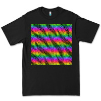Black neon rainbow leopard zebra seamless pattern Premium Tee - BundleAndBundleShop