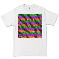White neon rainbow leopard zebra seamless pattern Premium Tee - BundleAndBundleShop