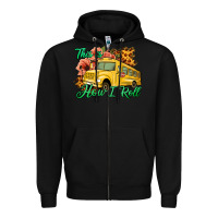 Black This is How I Roll Woman Bus Driver Zipper Hoodie - Jasminsmagicworld