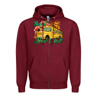 Burgundy This is How I Roll Woman Bus Driver Zipper Hoodie - Jasminsmagicworld