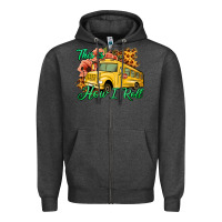 Charcoal Heather This is How I Roll Woman Bus Driver Zipper Hoodie - Jasminsmagicworld
