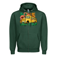 Sports Green This is How I Roll Woman Bus Driver Zipper Hoodie - Jasminsmagicworld