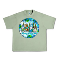 Oil Green merry christmas Urban Heavy Tee - CowhideDigitalArt