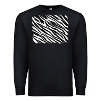 Black zebra background Premium Sweatshirt - RanaPortraitStore