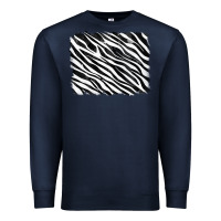 Navy zebra background Premium Sweatshirt - RanaPortraitStore
