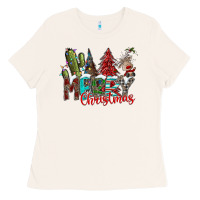 Bone Merry Christmas Ladies Tee - CowhideDigitalArt