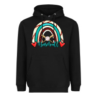 Black Baseball Rainbow Heavyweight Hoodie - RanaPortraitStore