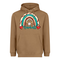 Toasted Coconut Baseball Rainbow Heavyweight Hoodie - RanaPortraitStore