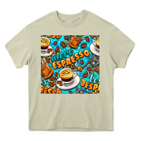 Mossy more espresso less despresso coffee with leopard seamless pattern bbs Heavy Core Tee - BundleAndBundleShop