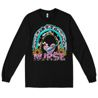 Black nurse rainbow Long Sleeve Tee - SublimationCraftShop