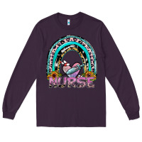 Plum nurse rainbow Long Sleeve Tee - SublimationCraftShop
