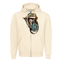 Sandshell Turquoise Gemstone Leopard Cowhide Tongue Zipper Hoodie - Jasminsmagicworld