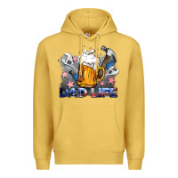 Antique Gold dad life beer and tools Premium Hoodie - BarkalooDesign
