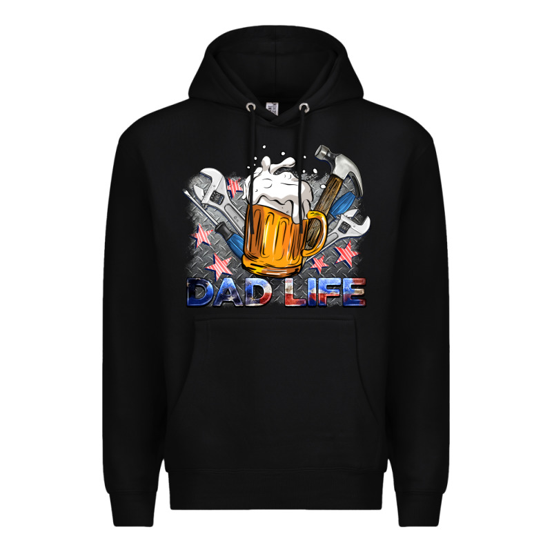 Dad Life Beer And Tools Premium Hoodie by BarkalooDesign | Teevron