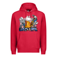 Cardinal dad life beer and tools Premium Hoodie - BarkalooDesign