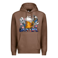 Chestnut dad life beer and tools Premium Hoodie - BarkalooDesign