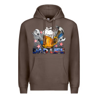 Coffee dad life beer and tools Premium Hoodie - BarkalooDesign