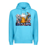 Ocean Blue dad life beer and tools Premium Hoodie - BarkalooDesign
