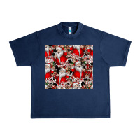Navy Merry Christmas Urban Heavy Tee - CowhideDigitalArt