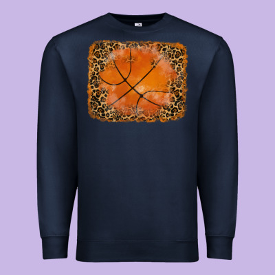 Glitter Leopard Basketball Background Premium Sweatshirt Designed By Ranaportraitstore