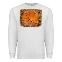 Oatmeal Heather glitter leopard basketball background Premium Sweatshirt - RanaPortraitStore