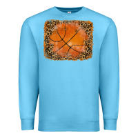 Ocean Blue glitter leopard basketball background Premium Sweatshirt - RanaPortraitStore