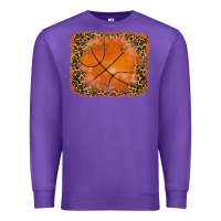 Purple glitter leopard basketball background Premium Sweatshirt - RanaPortraitStore