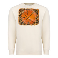 Sandshell glitter leopard basketball background Premium Sweatshirt - RanaPortraitStore