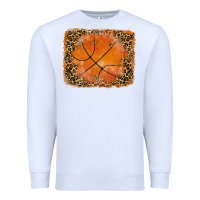 White glitter leopard basketball background Premium Sweatshirt - RanaPortraitStore