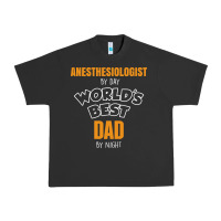 Pigment Black anesthesiologist by day worlds best dad by night fathers day Urban Heavy Tee - linhVisuals