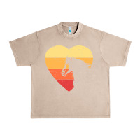 French Oak Vintage Heart Horse Equestrian | Horse lover Urban Heavy Tee - linhVisuals