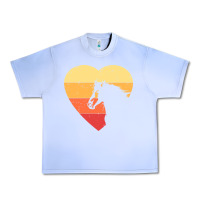 Grape Ice Vintage Heart Horse Equestrian | Horse lover Urban Heavy Tee - linhVisuals