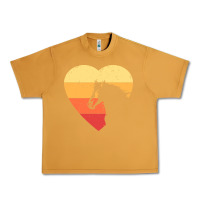 Peanut Butter Vintage Heart Horse Equestrian | Horse lover Urban Heavy Tee - linhVisuals