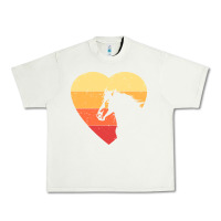 Pistachio Vintage Heart Horse Equestrian | Horse lover Urban Heavy Tee - linhVisuals