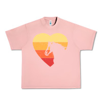 Salmon Vintage Heart Horse Equestrian | Horse lover Urban Heavy Tee - linhVisuals