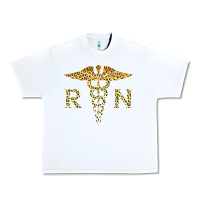 White rn registered nurse leopard lovely nursing student t shirt Urban Heavy Tee - linhVisuals