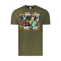 Vintage Olive easter Vintage Tee - CowhideDigitalArt