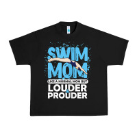 Black womens swimmer swim mom louder prouder sports mother t shirt t shirt Urban Heavy Tee - linhVisuals