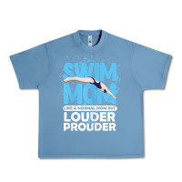 Pebble Blue womens swimmer swim mom louder prouder sports mother t shirt t shirt Urban Heavy Tee - linhVisuals