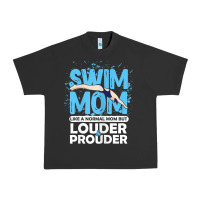 Pigment Black womens swimmer swim mom louder prouder sports mother t shirt t shirt Urban Heavy Tee - linhVisuals