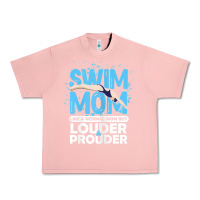 Salmon womens swimmer swim mom louder prouder sports mother t shirt t shirt Urban Heavy Tee - linhVisuals