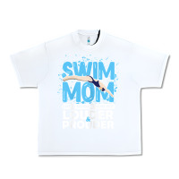White womens swimmer swim mom louder prouder sports mother t shirt t shirt Urban Heavy Tee - linhVisuals