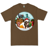 Cacao Christmas Pig With Chicken Premium Tee - FaDigitalArtStudio