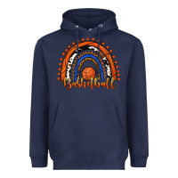 Navy Basketball Rainbow Heavyweight Hoodie - RanaPortraitStore