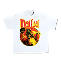 White vintage meatloaf bat out of hell Urban Heavy Tee - linhVisuals