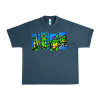 Midnight Navy arcade turtles Urban Heavy Tee - linhVisuals