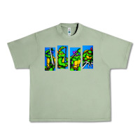 Oil Green arcade turtles Urban Heavy Tee - linhVisuals
