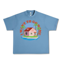 Pebble Blue i want to go home Urban Heavy Tee - linhVisuals