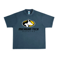Midnight Navy michigan tech huskies Urban Heavy Tee - linhVisuals
